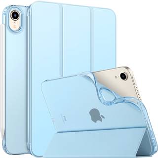 Moko Case Fit New iPad Mini 6 2021 (6. generation 8,3 tommer) Bl?d TPU -gennemsigtig frostet bagcover Slim Smart Shell Stand Folio Case til iPad