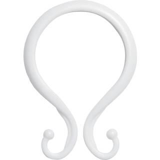 Kenney KN62104 RUST-PROOF Glat plastik Bruseforh?ng med dobbelt h?ngende kroge til bruseforh?ng og standard bruseforh?ngsstang badev?relse Brug l