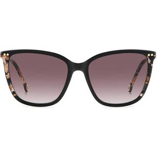 Carolina Herrera Kvinde HER 0245/S WR7/3X Solbriller Acetat Sort / Havana Rød Firkantet Skygge