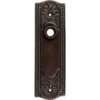 Renovatorer leverer fremstillingsd?r bagplade messing 7 1/4 in. Escutcheon cover udsmykket d?rplade i olie gnidet bronze finish