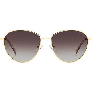 Polaroid Kvinde PLD 4171/G/S/X 01Q/LA Solbriller Metal Guld Brun Rund Polariseret Skygge