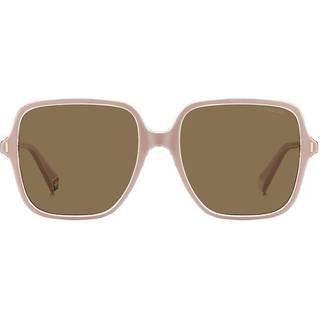 Polaroid Kvinde PLD 6219/S 35J/SP Solbriller Plast Rosa Brun Firkantet Polariseret
