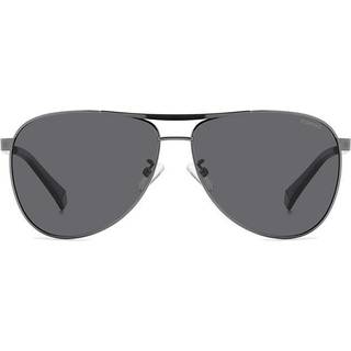 Polaroid PLD 2160/G/S/X Asian Fit Polarized KJ1/M9 62 Solbriller Mænd Silver - Dark Ruthenium - 62mm