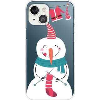 iPhone 15 Fleksibelt Plastik Jule Bagside Cover - Snemand