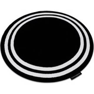 Tæppe HAMPTON Ramme hjul sort cirkel 200 cm