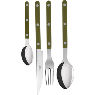 Sabre Paris - Bistrot Shiny Solid / 24 Pieces Cutlery Set / Green Fern - Bestiksæt