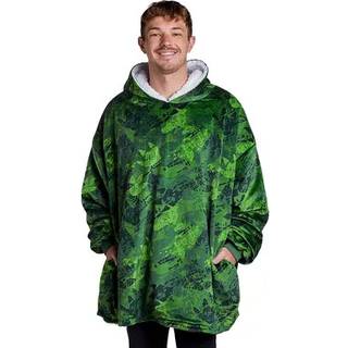 Bare hjemme -sherpa fleece b?rbart t?ppe - overdimensioneret b?rbar t?ppe h?ttetr?je - voksenst?rrelse - varm & hyggelig - bl?d plys t?ppe - beha