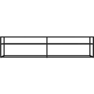 tv-bord 180x40x40,5 cm hærdet glas sort