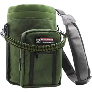 NATURE PIONEOR Isoleret vandflaskeholder med skulderrem til 1 gallon 128OZ Sportsvandkander Flasker B?rer/pose ?rme til udend?rs camping Vandregy