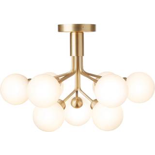 Nuura Apiales 9 Loftlampe Messing og Opal Glas