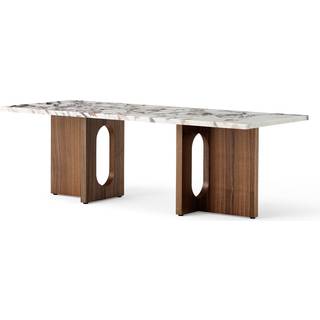 Audo Copenhagen - Androgyne Lounge Table, Walnut / Calacatta Viola - Sofaborde - Danielle Siggerud - Brun,Træ farvet,Hvid - Træ/Sten/Plast