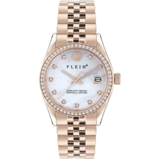 Philipp Plein PWYAA0623 Street Couture Hvid/Rosaguldtonet stål Ø34 mm