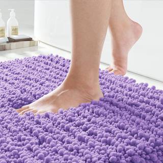 Yimobra Bath Rug Mat 32 x 20 Blød lurvet chenille badeværelse tæpper stor størrelse superabsorberende & tyk skridsikre maskine vaskbare badeværel