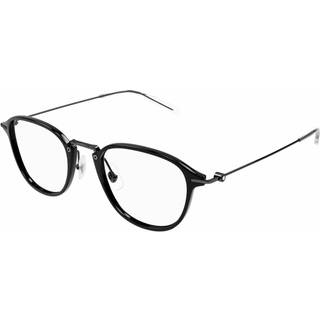 Montblanc Mand Montblanc MB0155O 007 Optiske stel Injiceret Sort Transparent Rund
