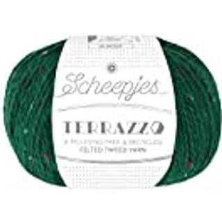 Scheepjes Terrazzo 759 Verde Bottiglia Indhold: 70% genanvendt uld og 30 % genanvendt viskose Vægt/længde: 50 gram = ca. 175 meter Anbefalede pinde: 4.00 mm Strikkefasthed: 10 cm x 10 cm = 27 m x 35 p Vaskes i hånden ved 30°C / Tåler ikke tørretumbler / Tørres fladt.