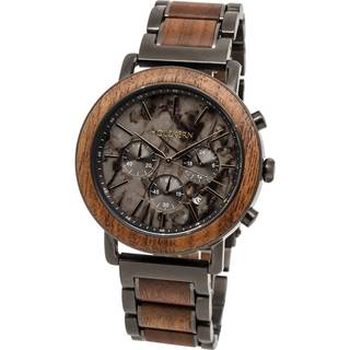 Holzkern Herrenuhr Chronograph Openhorizon Marmor Blau