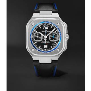 Bell & Ross - BR 05 Alpine Automatic Chronograph 42mm Stainless Steel and Leather Watch, Ref. No. BR05C-A523-ST/SCA - Men - Black