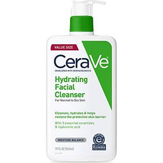 Cerave Hydrating Facial Cleanser | Fuktgivande ansikts tvätt för torr hud | Hyaluronsyra ceramider glycerin | Hydrering av rengöringsmedel för