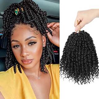 Bileaf 8 tommer Passion Twist Hair 8 Pakker Forventet Passion Twist h?klet h?r Forl?jet h?klet Passion Twist Braiding Hair For Women Girls and Ki
