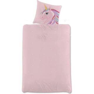 Børnesengetøj Unicorn - 140x200 cm - Regnbue enhjørning - Sengesæt i 100% bomuld