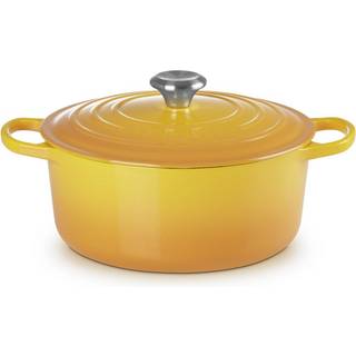 Le Creuset Bräter Signature Rund Gusseisen Nectar Gelb 26 cm