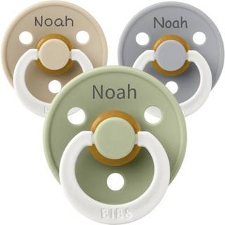 Bibs Colour Night, Str. 2 (6+ Mdr.) , Anatomisk - Latex, Sutter Med Navn , 5-pak