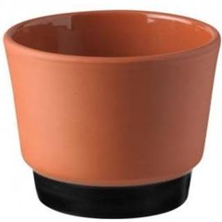 KNABSTRUP Urtepotteskjuler 11,5 cm - terracotta/sort