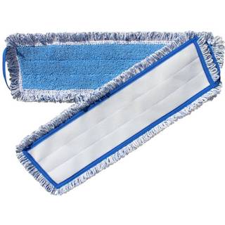 Fugtmoppe mikrofiber 40cm med velcro blå