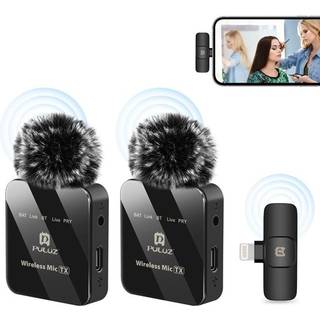 Puluz Trådløse mikrofoner med modtager til iPhone / iPad