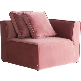 BALTIMORE sofamodul - hjørne + 2 puder - Rosa