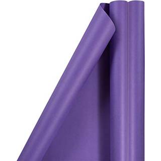 Jampapir gaveindpakning - Matte indpakningspapir - 50 kvadratmeter i alt (30 i x 10 ft hver) - Matte lilla - 2 ruller/pakke