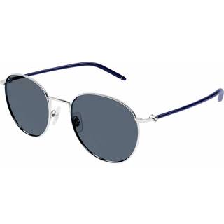 Montblanc MB0343SA Asian Fit 004 55 Solbriller Mænd Silver - Silver - 55mm
