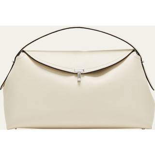 Toteme T-Lock Medium leather tote bag - white - One Size