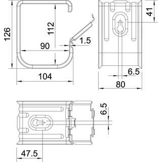 Obo Holder a4 max 70 stk 3x1,5 let