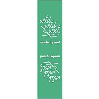 Webetiketten außen wild wild wool grün 2x8cm 3 Stück - Grün