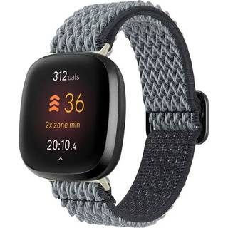 Nylon urrem til Fitbit Versa 3/4 Grå