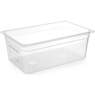 Transparent madopbevaringsbeholder, gn 1/1, 28l, 530x325x200mm, haccp
