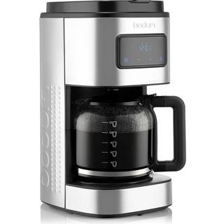 Bodum Bistro Kaffemaskine 12 Kopper - Forkromet Med Timer