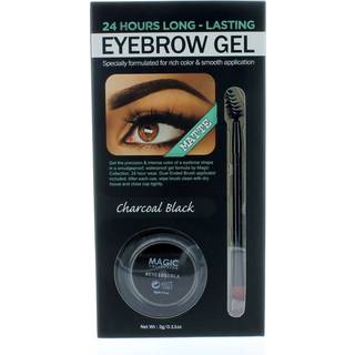 24-timers mat vandtæt bryngel til øjenbryn i kulsort farve | Langvarig, smudsikker, to-sidet applikator