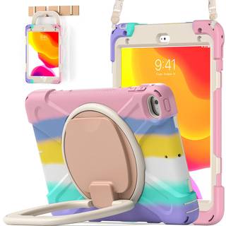 Batyue iPad Mini 5 Case - iPad Mini 4 Case; Kraftigt st?dfast drop -sag med blyantholder/ 360 drejelig stativ/ skulderrem; D?kning til iPad Mini