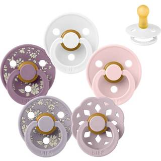 BIBS Rund Naturgummi Sut - Sampak - 5 stk. - Str. 2 - Lovely Lilacs