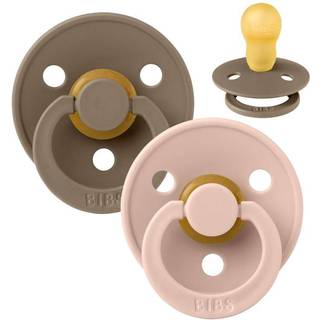 BIBS Rund Colour Sut - 2-Pak - Str. 3 - Naturgummi - Dark Oak/Blush