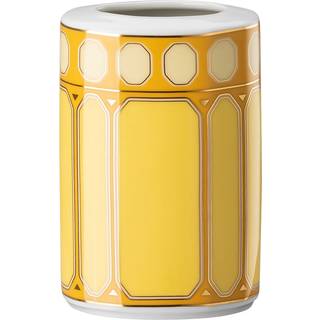 Signum Vase, Porzellan, Klein, Gelb