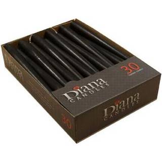 Antiklys 24,5cm Ø2,2cm 7,5 timer sort, 30 stk