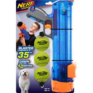Nerf hund tennis boll blaster hund leksak 12 tum genomskinlig blaster med 3 bollar