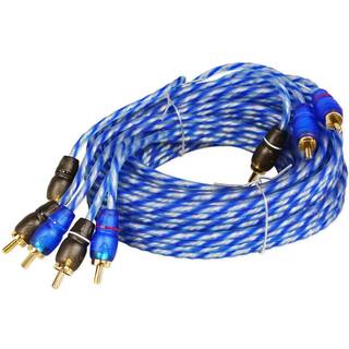 Rockville RTR124 12 fod 4-kanals tvistet par RCA-kabel, 100% iltfrit kobber, splittet stift, Premium afskærmning