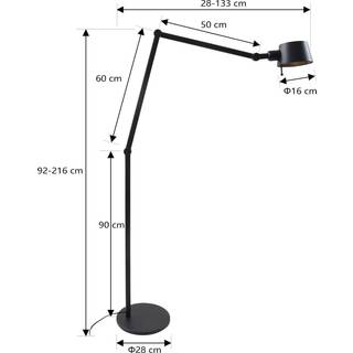 Lucande - Silka Gulvlampe H216 Sort
