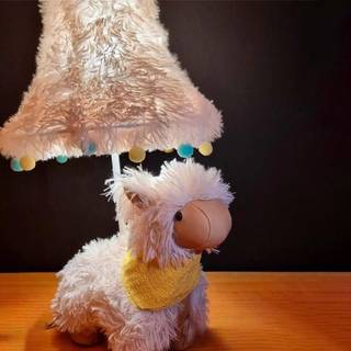 Børnebordlampe Alpaca hvid inkl. LED - Alma