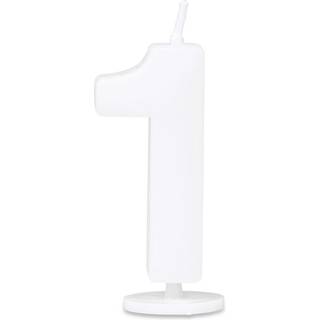 Hvid Fødselsdagslys inkl. holder - Nr. 1, Städter