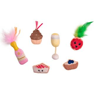 CatSages Purrsecco & Cupcakes Plush Interactive Catnip Cat Toys - 6 Pack